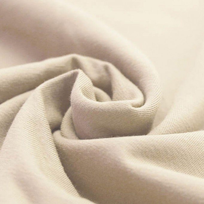 Tissu Jersey De Coton Bio Naturel  - (Tissus Jersey)