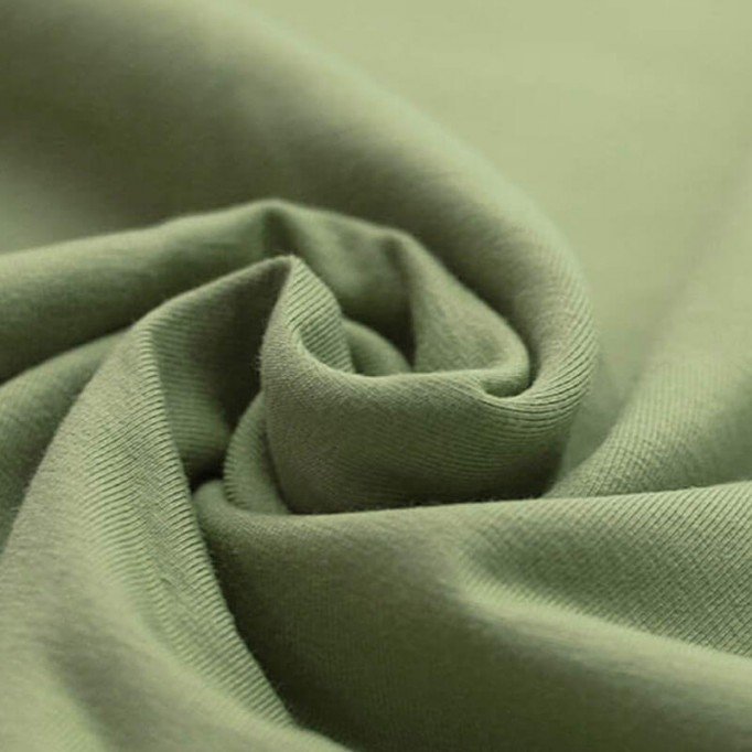 Organic Cotton Jersey Fabric Olive - (Jersey Fabrics)