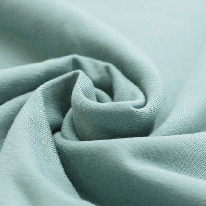 Tissu Jersey De Coton Bio Mer Verte - (Tissus Jersey)