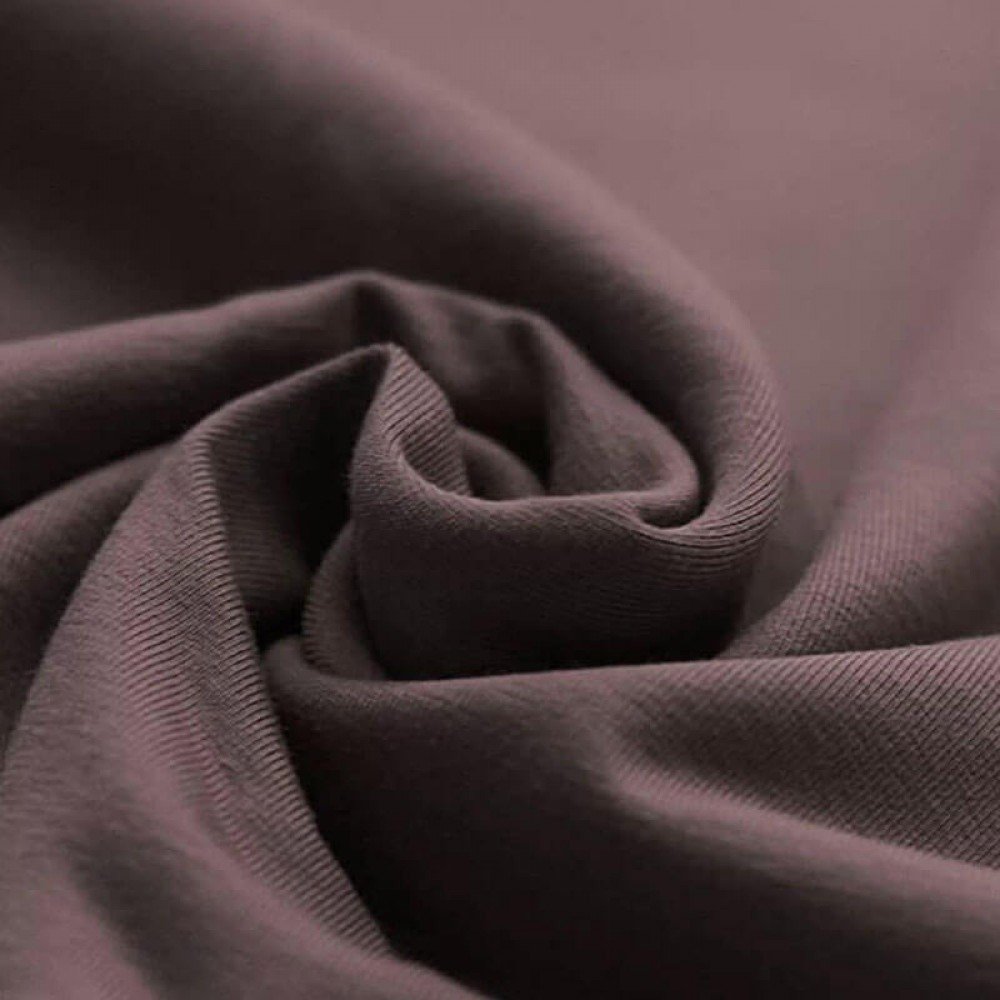 Økologisk Bomuldsjersey Stof Mørk Mauve