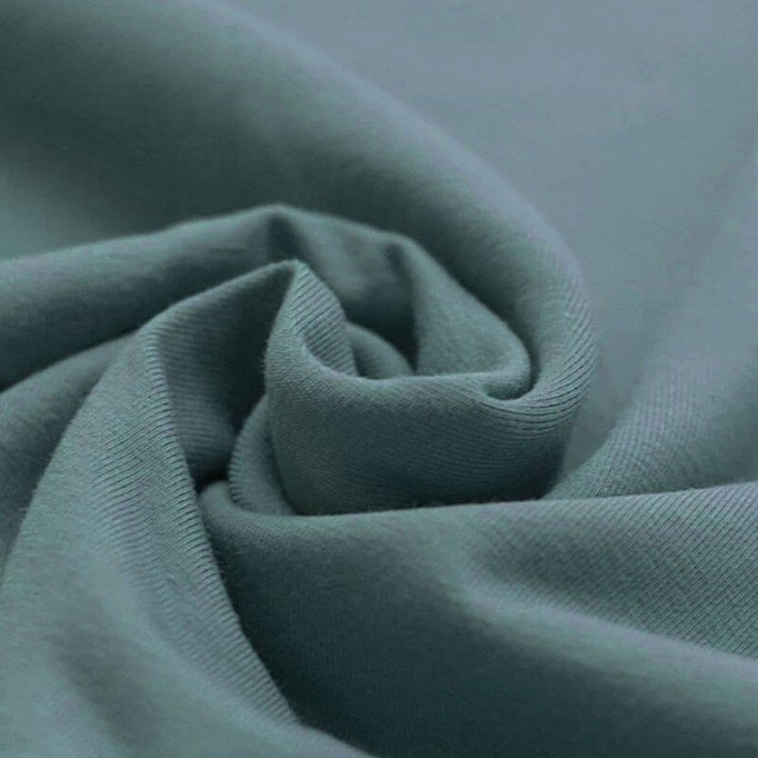 Organic Cotton Jersey Fabric Old Green - (Jersey Fabrics)