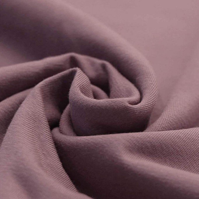 Tissu Jersey De Coton Bio Vieux Mauve - (Tissus Jersey)
