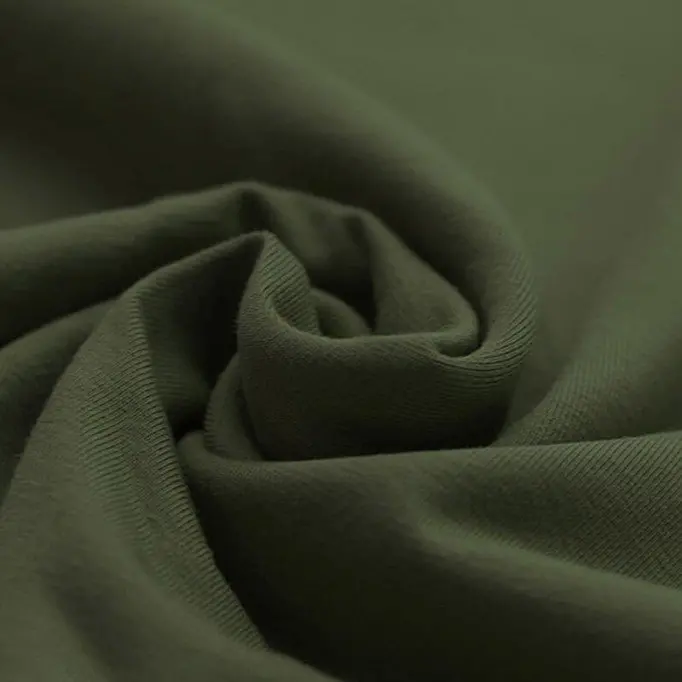 Tissu Jersey De Coton Bio Armée Verte - (Tissus Jersey)