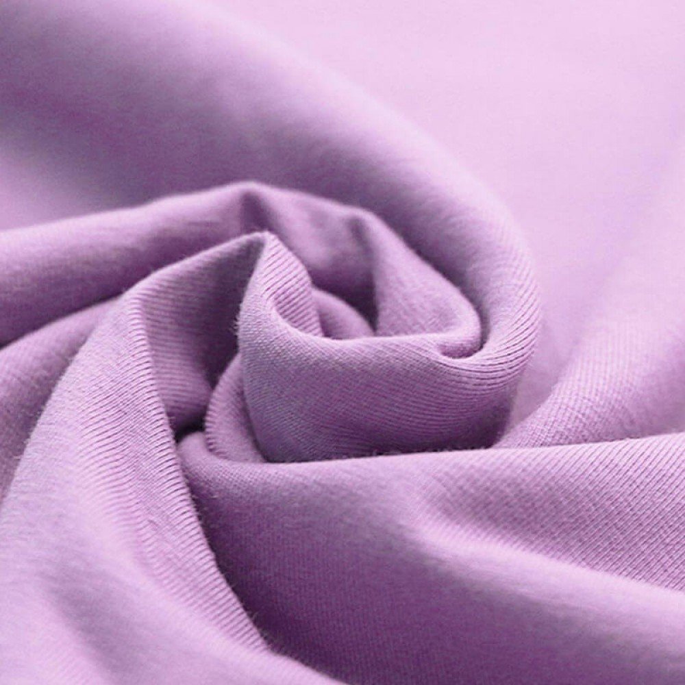 Økologisk Bomuldsjersey Stof Pastel Lilla