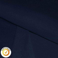 Organic French Terry Brushed Fabric Dark Navy