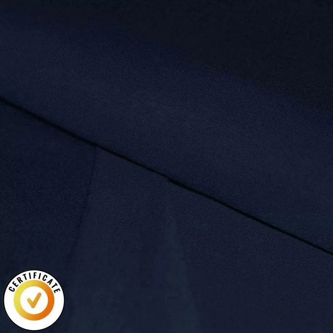 Bio Tessuto Di Sweatshirt Ruvido Marina Scuro - (Jersey Tessuti)