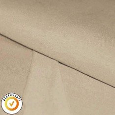 Organic French Terry Brushed Fabric Dark Beige