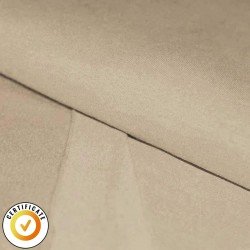 Tissu French Terry En Coton Bio Beige Foncé