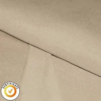 French Terry Dresówka Drapana Organiczna Ciemny Beż