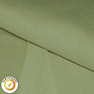 Organic French Terry Brushed Fabric Olive - (Jersey Fabrics)