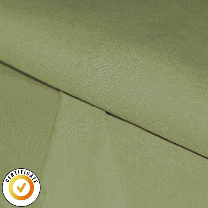 Tissu French Terry En Coton Bio Olive - (Tissus Jersey)