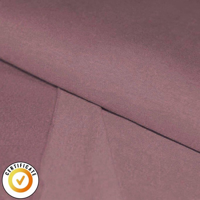 Tissu French Terry En Coton Bio Vieux Mauve - (Tissus Jersey)