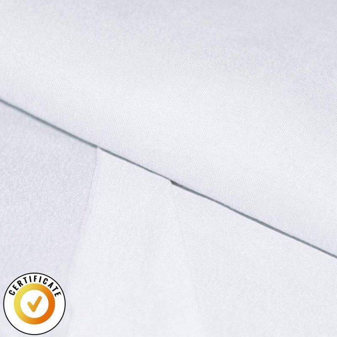 Tissu French Terry En Coton Bio Blanc - (Tissus Jersey)