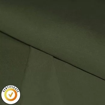 French Terry Dresówka Drapana Organiczna Wojskowa Zieleń