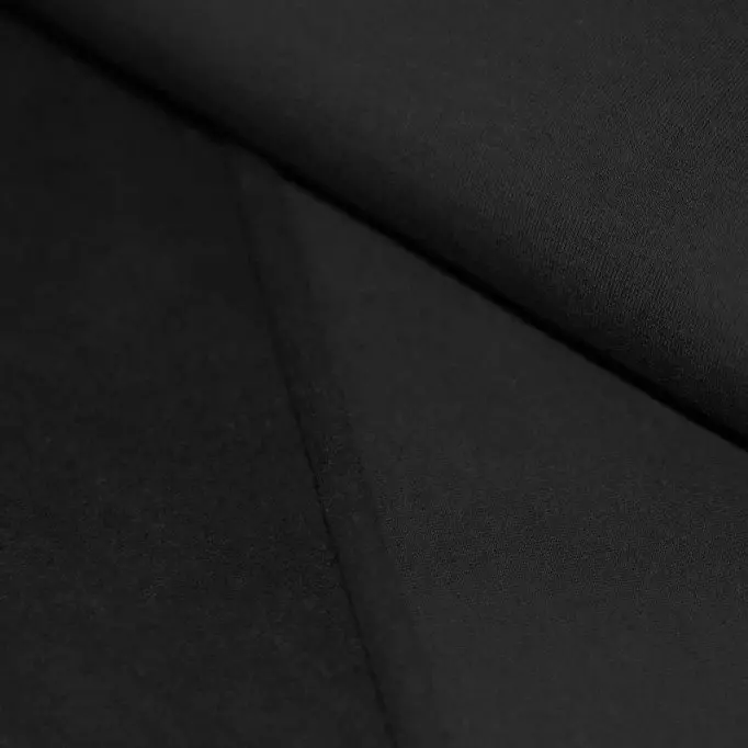 Organic French Terry Stof Zwart - (Jersey Stoffen)