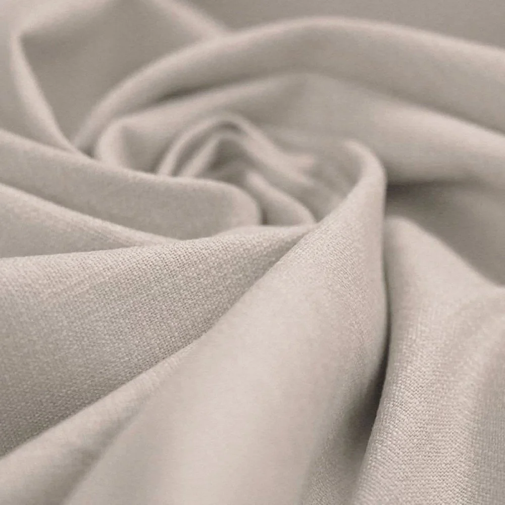 Stretch Leinenstoff Beige Grau