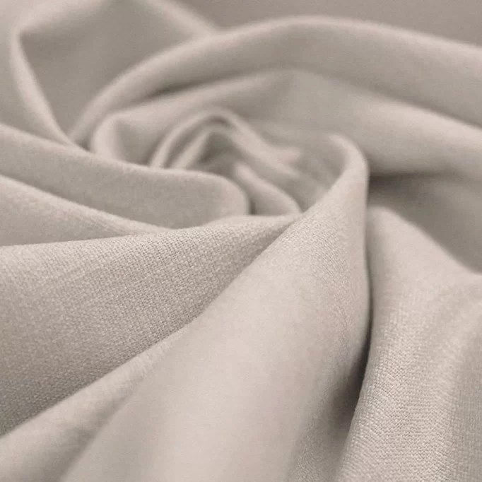 Stretch Linen Fabric Beige Grey - (Fashion Fabrics)
