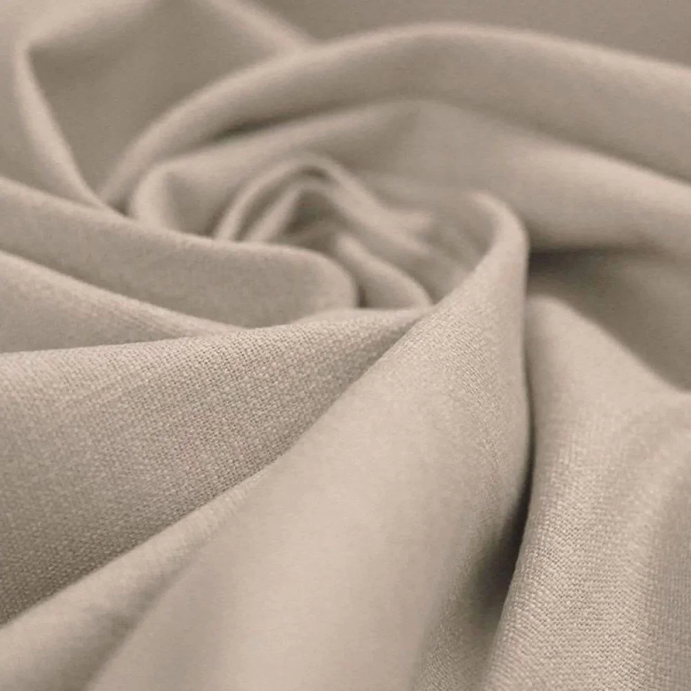 Stretch Leinenstoff Dunkelbeige