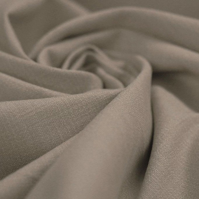 Stretch Linen Fabric Dark Beige - (Fashion Fabrics)