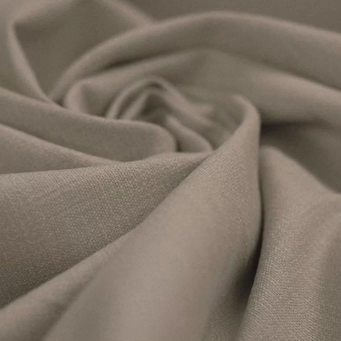 Stretch Linen Fabric Dark Beige - (Fashion Fabrics)