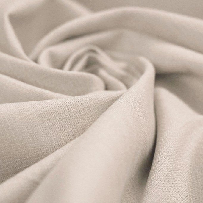 Stretch Linnen Stof Licht Beige - (Modestoffen)