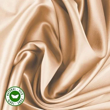 Stretch Silke Satin Stof Hudens Farve