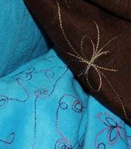 Fleece Stoff Bestickt Fleece Stoff Bestickt