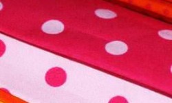 Tessuto Di Cotone A Pois