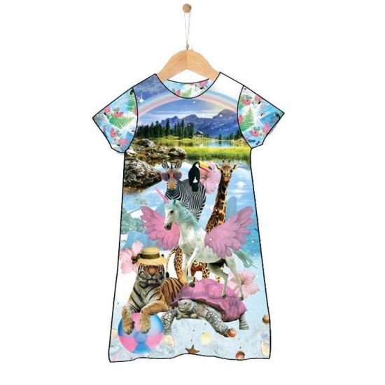 Bomuldjersey Digital Print - Stranddyr Panel Bomuldjersey Digital Print - Stranddyr Panel