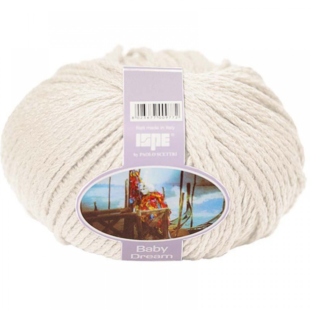 Merino Wool Knitting Yarn ISPE Needle Size 7 - 8 Creme