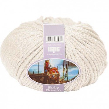 Merino Wol ISPE Naalddikte 7 - 8 Creme - (Babywol / Babygaren Naalddikte 7 - 8)