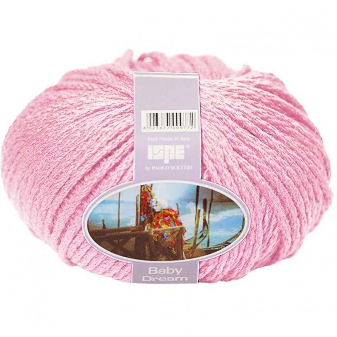 Merino Wool Knitting Yarn ISPE Needle Size 7 - 8 Pink - (Baby Wool / Baby Yarn Needle Size 7 - 8)