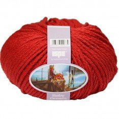 Fil De Laine 100% Mérinos ISPE Aiguilles 7 - 8 Rouge