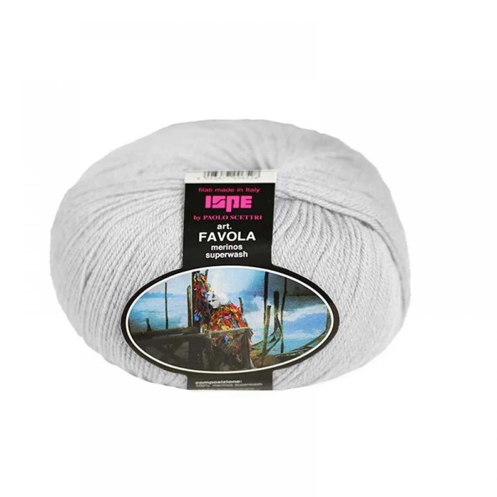 Baby Merino Garn ISPE Nål Tykkelse 2 - 2,5 Lysegrå Baby Merino Garn ISPE Nål Tykkelse 2 - 2,5 Lysegrå