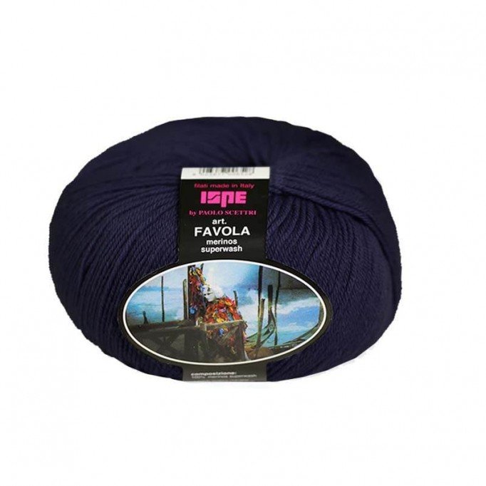 Baby Filato In Lana Merino ISPE Ago Spessore 2 - 2,5 Marina - (Lana Per Neonati / Filati Per Neonati Ago Spessore 2 - 2,5)