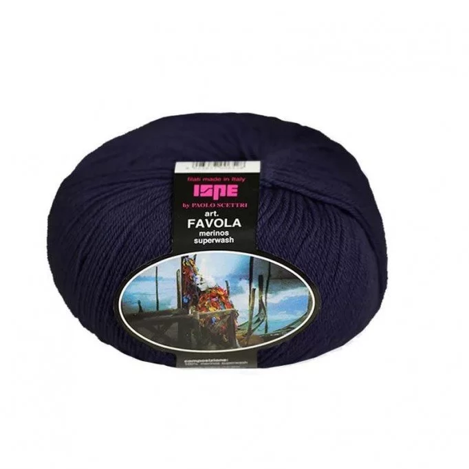 Baby Merino Superwash ISPE Naalddikte 2 - 2,5 Marine - (Babywol / Babygaren Naalddikte 2 - 2,5)