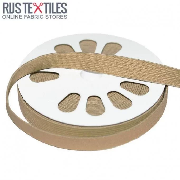 Bande Caoutchouc 15mm Beige - (Rubans)