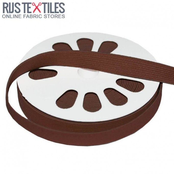 Bande Caoutchouc 15mm Brun - (Rubans)