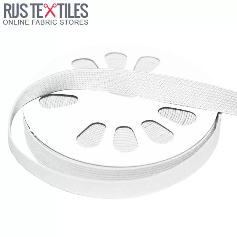 Bandelastiek 15mm Wit
