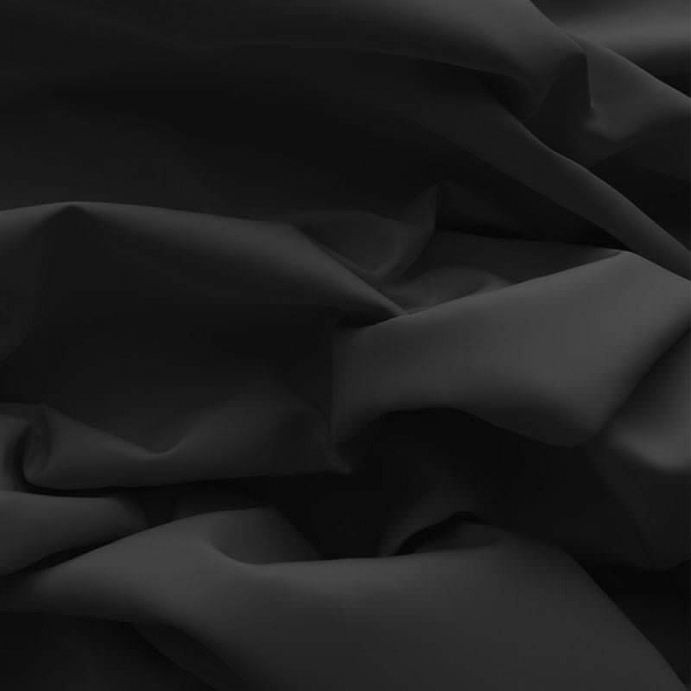 Popeline Di Cotone Tessuto Grigio Scuro