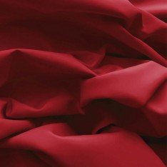 Popeline Di Cotone Tessuto Rosso Scuro
