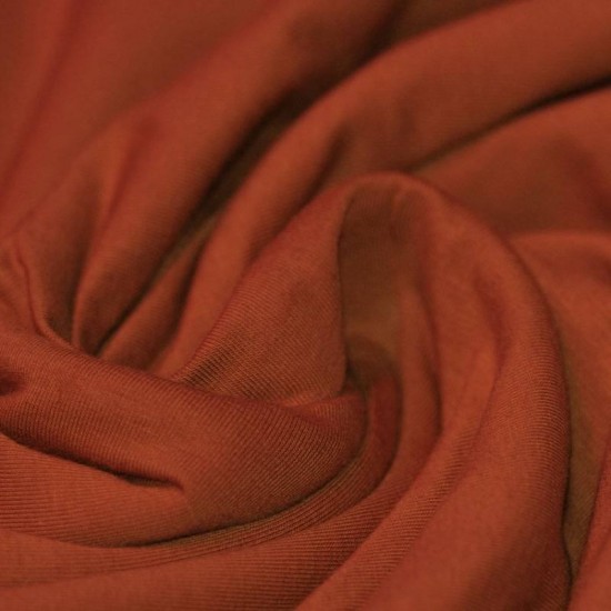 Cotton Jersey Knit Fabric Brique Cotton Jersey Knit Fabric Brique