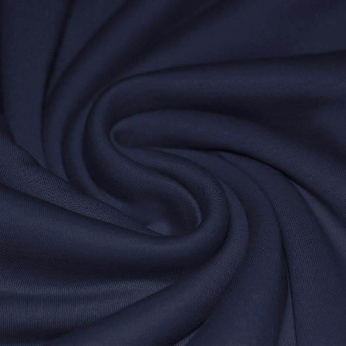 Interlock Jersey Katoen Marine - (Interlockjersey 100% Katoen)