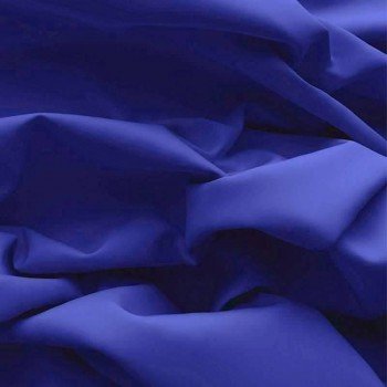 Bomuld Poplin Stof Kobolt Blå 