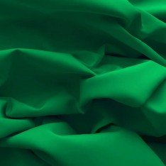 Popeline Di Cotone Tessuto Verde Erba