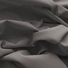 Popeline Di Cotone Tessuto Grigio 