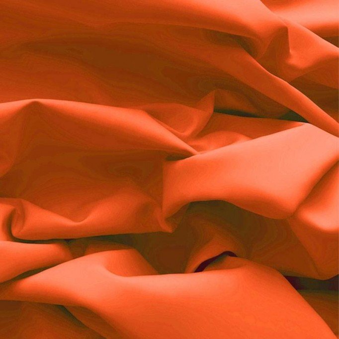 Katoenen Poplin Stof Oranje - (Katoenen Poplin Stoffen)