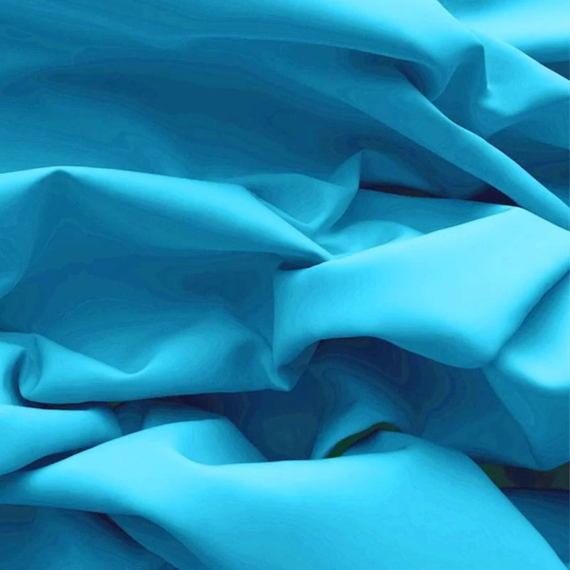 Katoenen Poplin Stof Aqua