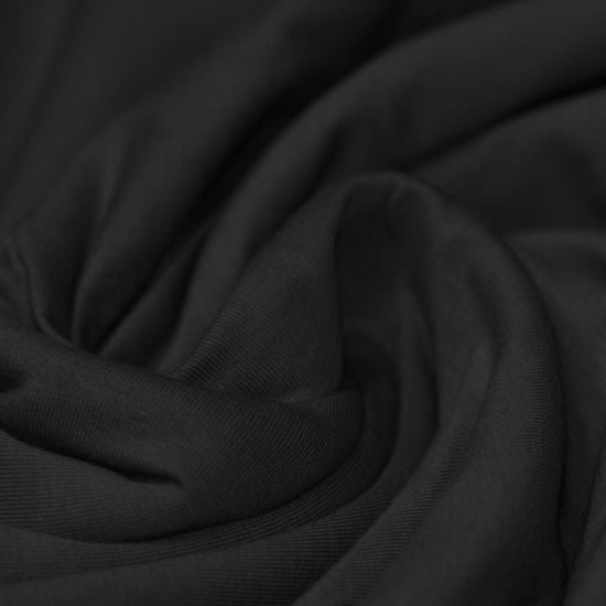 black cotton knit fabric