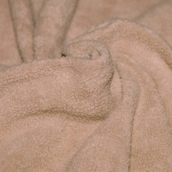 Cotton Fleece Fabric (Sherpa) Beige Cotton Fleece Fabric (Sherpa) Beige